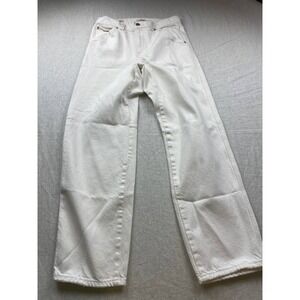 Levi's Dad Utility Womens White Jeans Size 24 Wide Leg Slouchy Denim Pockets